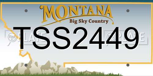 TSS2449 Montana License Plate