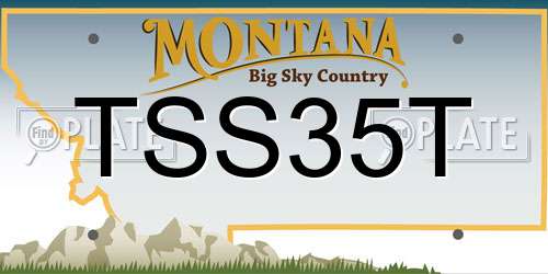 TSS35T Montana License Plate