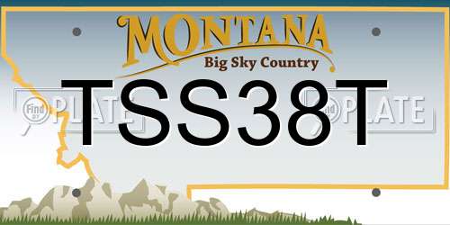 TSS38T Montana License Plate