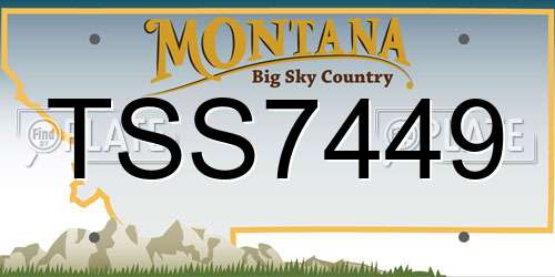 TSS7449 Montana License Plate