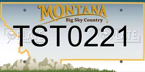 TST0221 Montana License Plate