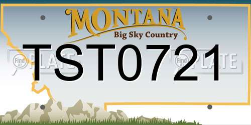 TST0721 Montana License Plate