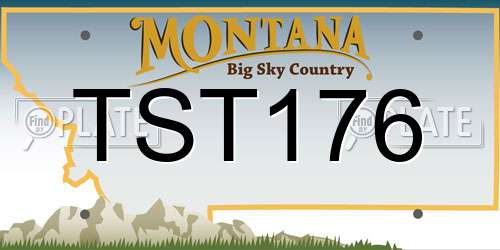 TST176 Montana License Plate