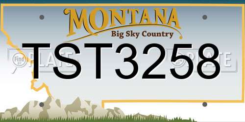 TST3258 Montana License Plate