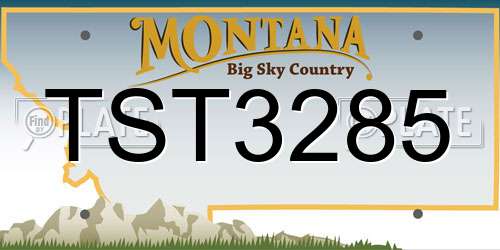 TST3285 Montana License Plate