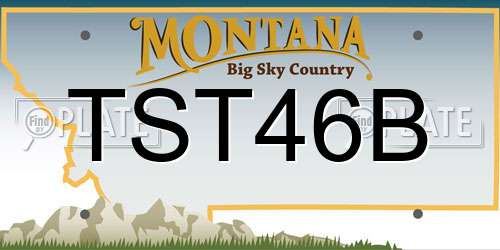 TST46B Montana License Plate