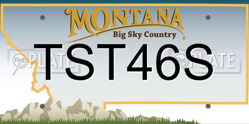 TST46S Montana License Plate