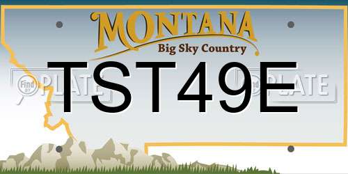 TST49E Montana License Plate