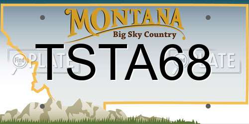 TSTA68 Montana License Plate