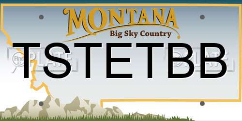 TSTETBB Montana License Plate