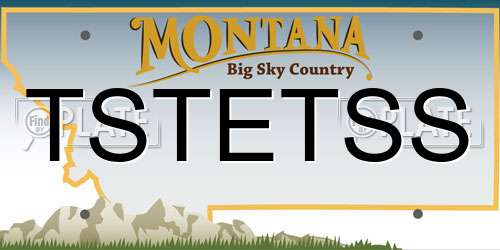 TSTETSS Montana License Plate
