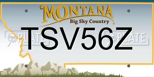 TSV56Z Montana License Plate