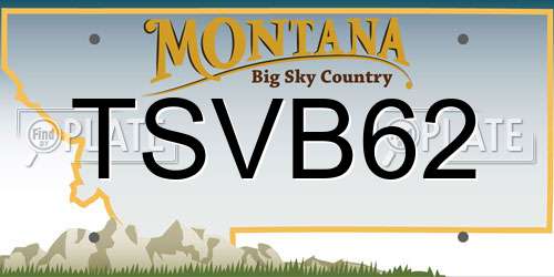 TSVB62 Montana License Plate