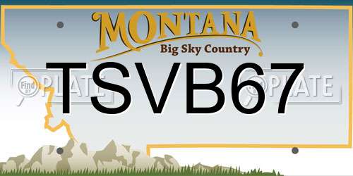 TSVB67 Montana License Plate
