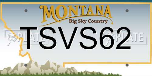 TSVS62 Montana License Plate