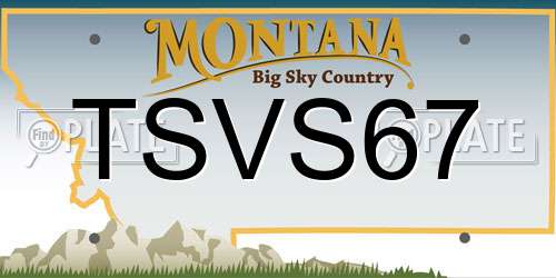 TSVS67 Montana License Plate