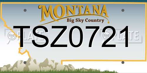 TSZ0721 Montana License Plate