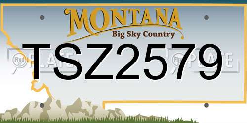 TSZ2579 Montana License Plate