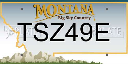 TSZ49E Montana License Plate