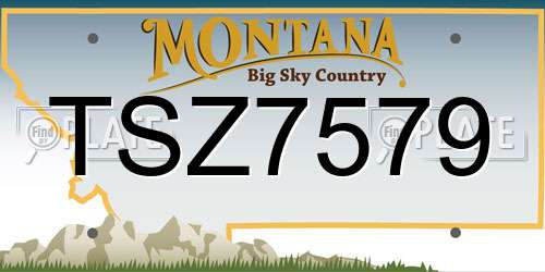 TSZ7579 Montana License Plate