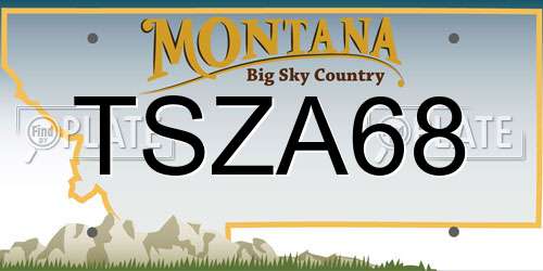 TSZA68 Montana License Plate