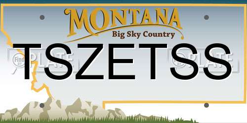TSZETSS Montana License Plate