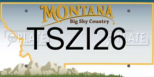 TSZI26 Montana License Plate