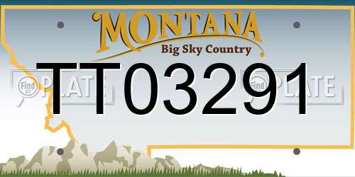 TT03291 Montana License Plate