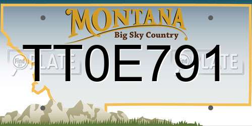 TT0E791 Montana License Plate