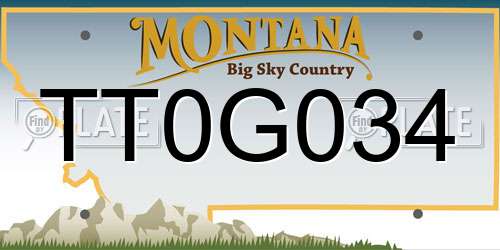 TT0G034 Montana License Plate
