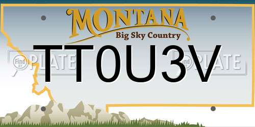 TT0U3V Montana License Plate
