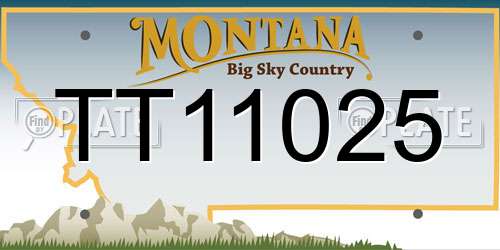 TT11025 Montana License Plate