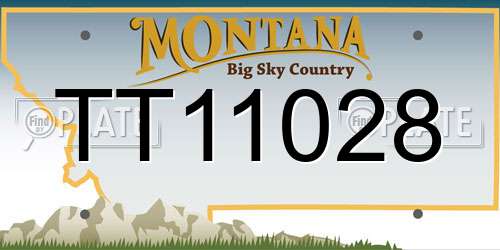 TT11028 Montana License Plate