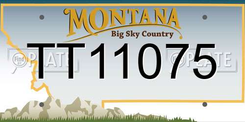 TT11075 Montana License Plate
