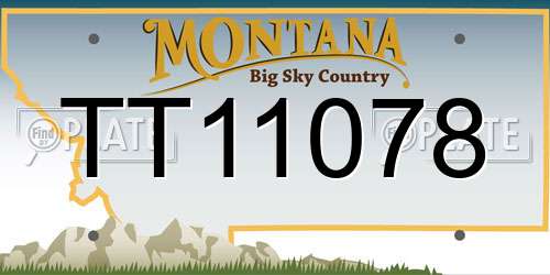 TT11078 Montana License Plate