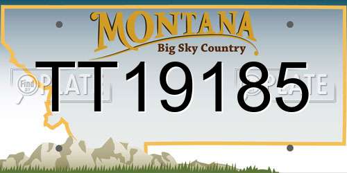TT19185 Montana License Plate