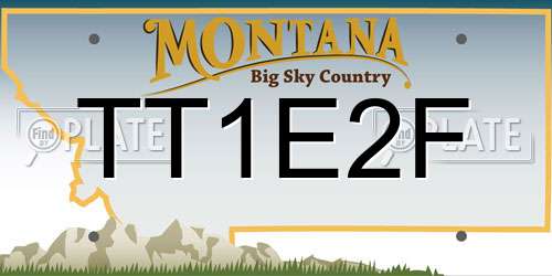 TT1E2F Montana License Plate