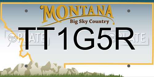 TT1G5R Montana License Plate
