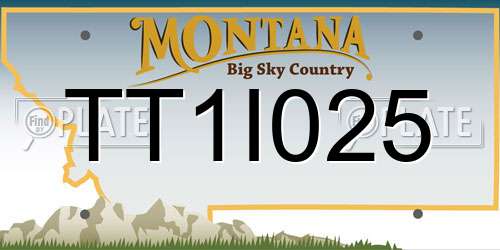 TT1I025 Montana License Plate