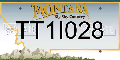 TT1I028 Montana License Plate