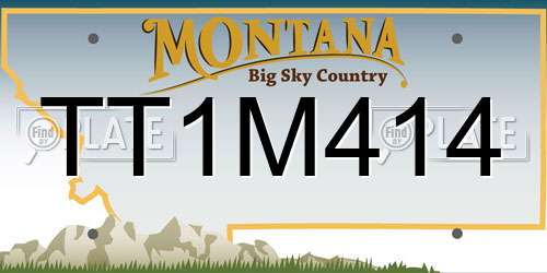 TT1M414 Montana License Plate