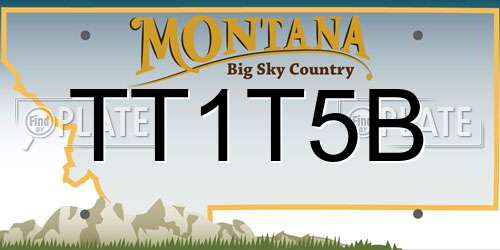 TT1T5B Montana License Plate