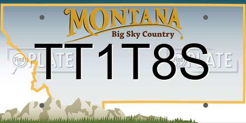 TT1T8S Montana License Plate