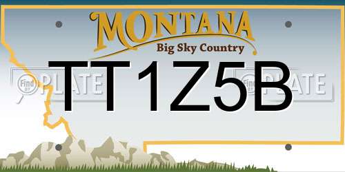 TT1Z5B Montana License Plate