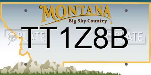 TT1Z8B Montana License Plate