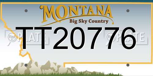 TT20776 Montana License Plate