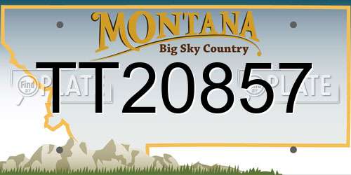 TT20857 Montana License Plate