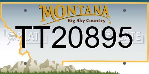 TT20895 Montana License Plate