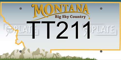 TT211 Montana License Plate