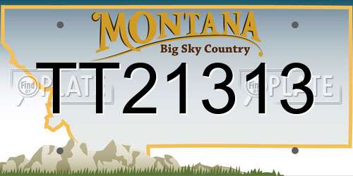 TT21313 Montana License Plate